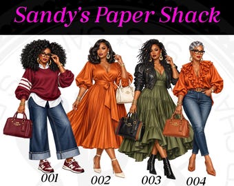Black Woman Planner Stickers, African American Fashion Stickers, Sassy Divas Girl, Jen Collection