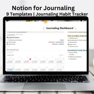 Notion Template | Notion Journal | Digital Journal | Gratitude Journal | Habit Tracker | Journaling Template | Notion Dashboard |