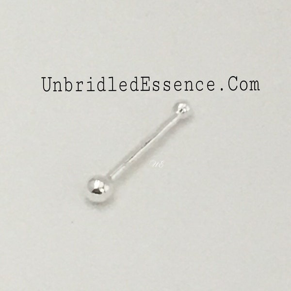Tiny Nose Stud Nose bone Jewelry Dainty Nose Bone 24 22 Gauge Fine Silver .999 Hypo allergenic Unbridled Essence Body Piercing Jewelry