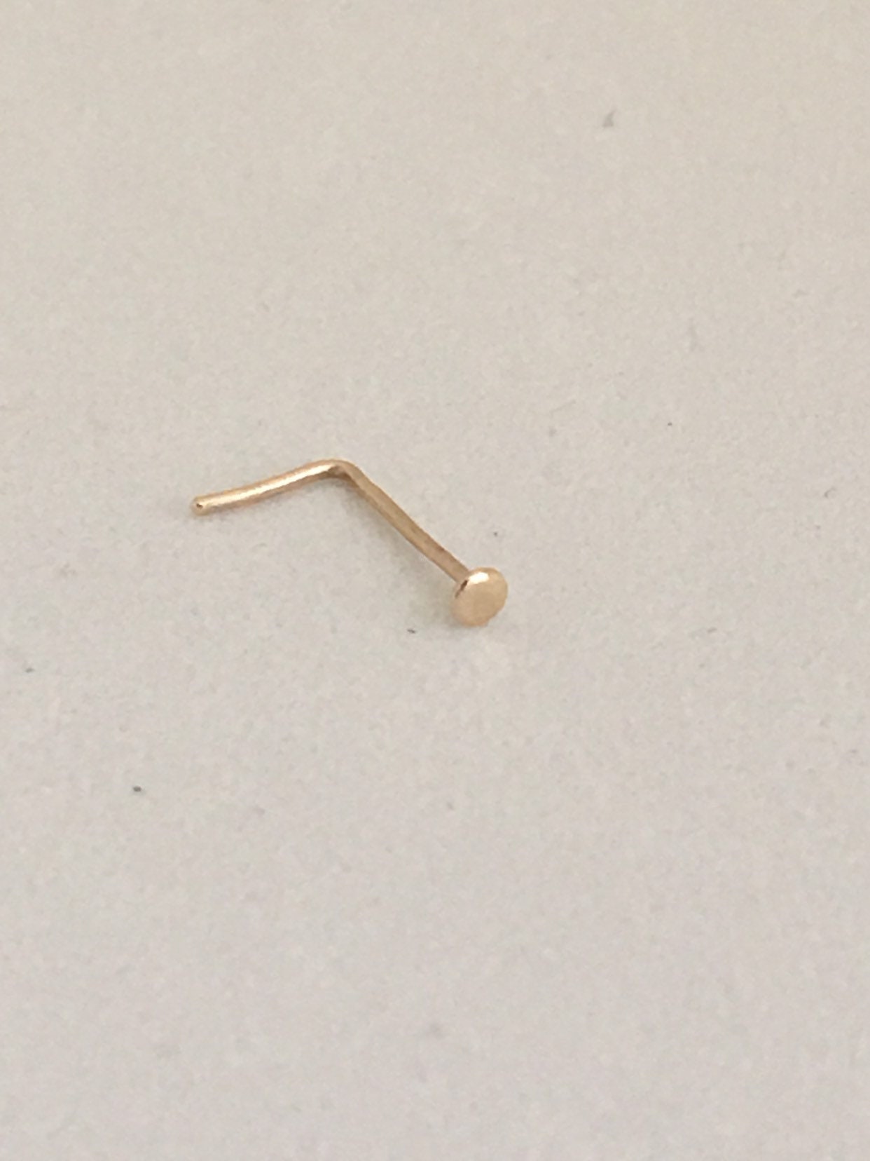 Nose Bone 24kt Gold Nose Stud 1mm Nose Pin Nose Piercing - Etsy