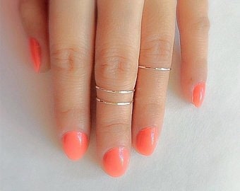 Stackable rings Silver 925 gift for her rings set Knuckle Midi Ring Petite Stacking Ring size 3 4.5 5 6 7 8 9 10