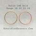 18 14k solid Rose gold Nose Ring - Conch earring orbital ring - Daith jewelry Cartilage ring Septum ring Belly Button Ring Rook forward hex 