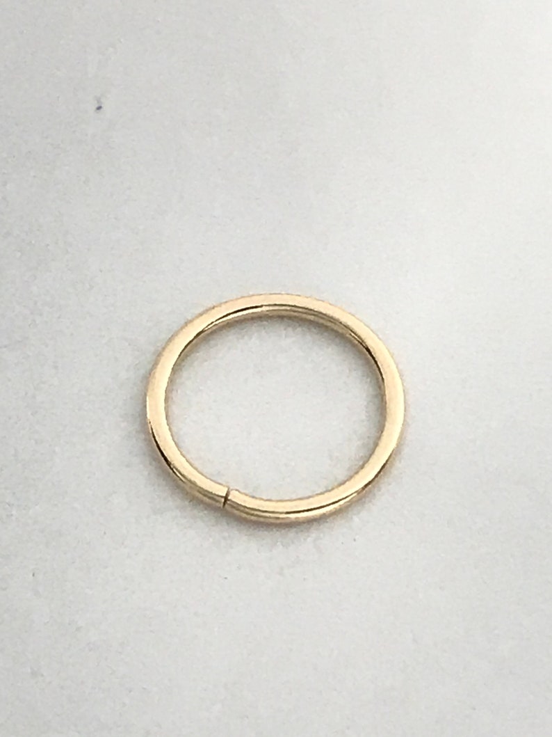 16 18 20 Ga 18k Gold Nose Ring Conch Ring Septum Ring Daith Etsy