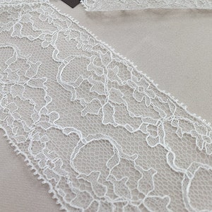 Weiße Spitze, Chantilly Spitze, Brautspitze, Brautkleid Spitze, weiße Spitze, Boho Spitze, Dessous Spitze MB00466
