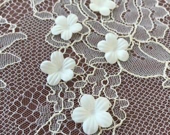 5pcs Champange bridal fabric flowers, Flowers, Hair pins, 3D flowers, Hair accessories, Bridal accessories, Wedding accessories P0003