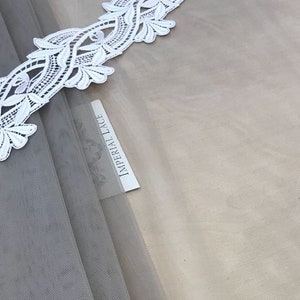 Pistachio beige tulle fabric, Soft English net, Tulle fabric, Tulle, Soft tulle, Beige tulle fabric, Beige tulle, Veil fabric T00163