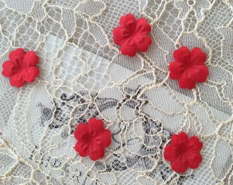 Red bridal fabric flowers, bridal fabric, flowers, hair pins, hair accessories, bridal accessories, wedding accessories P0013