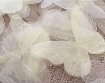 Yellow(organza) bridal fabric butterfly, bridal fabric, butterfly, hair pins, hair accessories, bridal accessories wedding accessories P0024