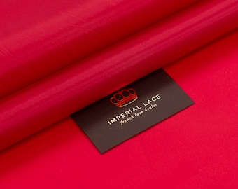 Doublure rouge, tissu rouge, tissu haut de gamme par mètre, tissu pour robe de mariée, doublure en viscose, tissu élastique Z00328