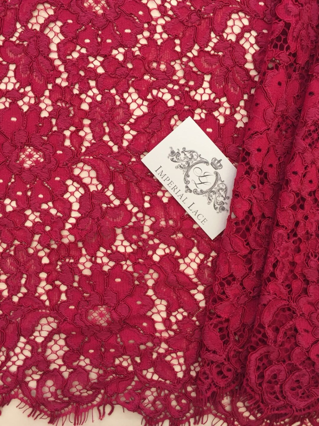 Burgundy Lace Fabric Red Lace French Lace Embroidered Lace - Etsy