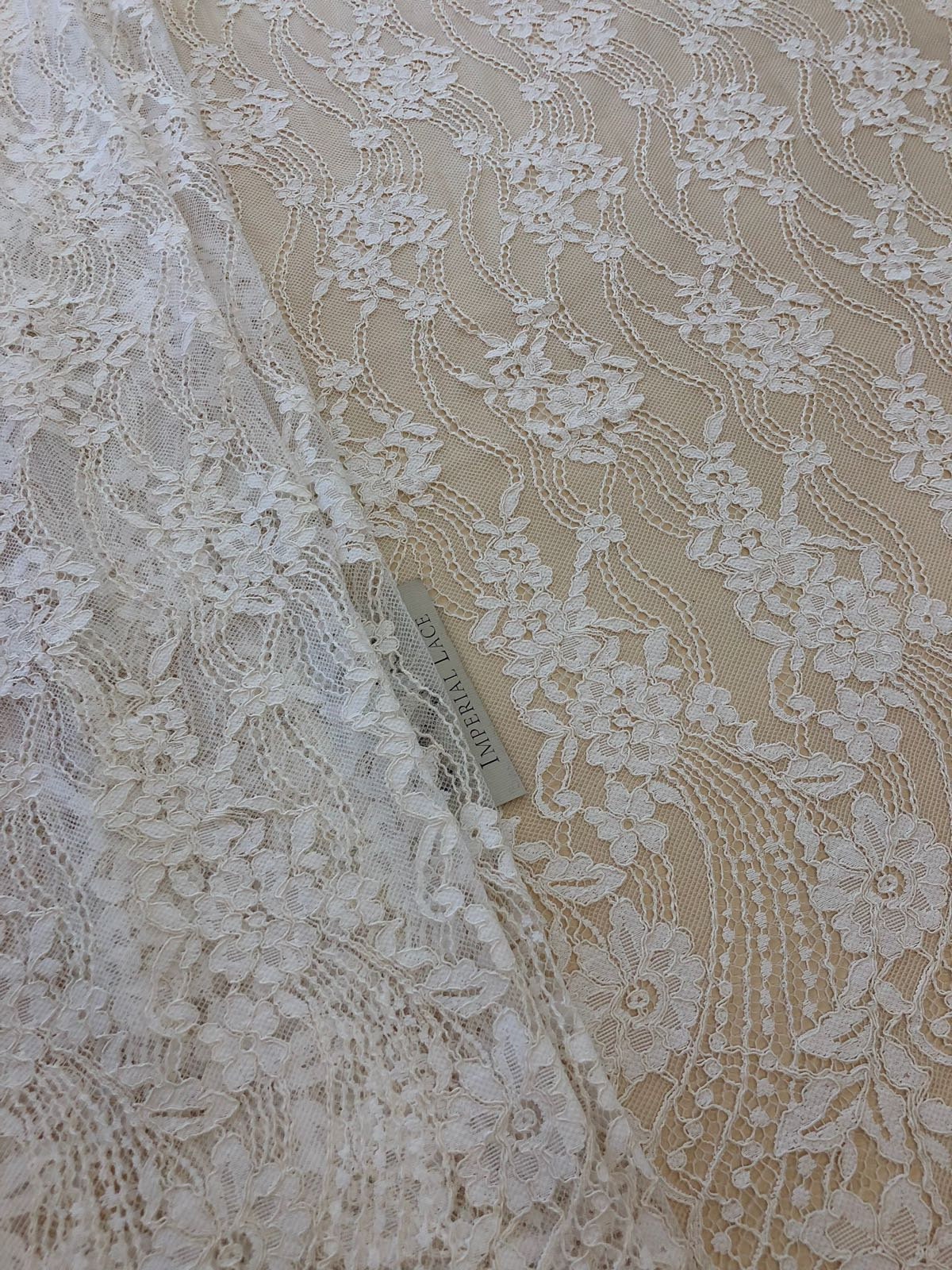 Cream Lace Fabric French Lace Embroidered Lace Wedding | Etsy