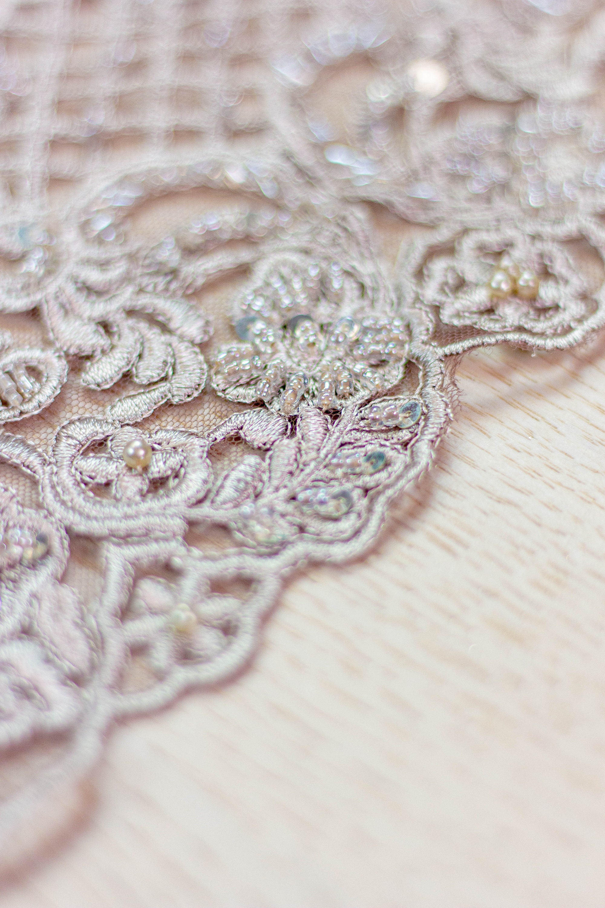 3D brown lace fabric Beaded Lace Fabric Hand made lace Etsy