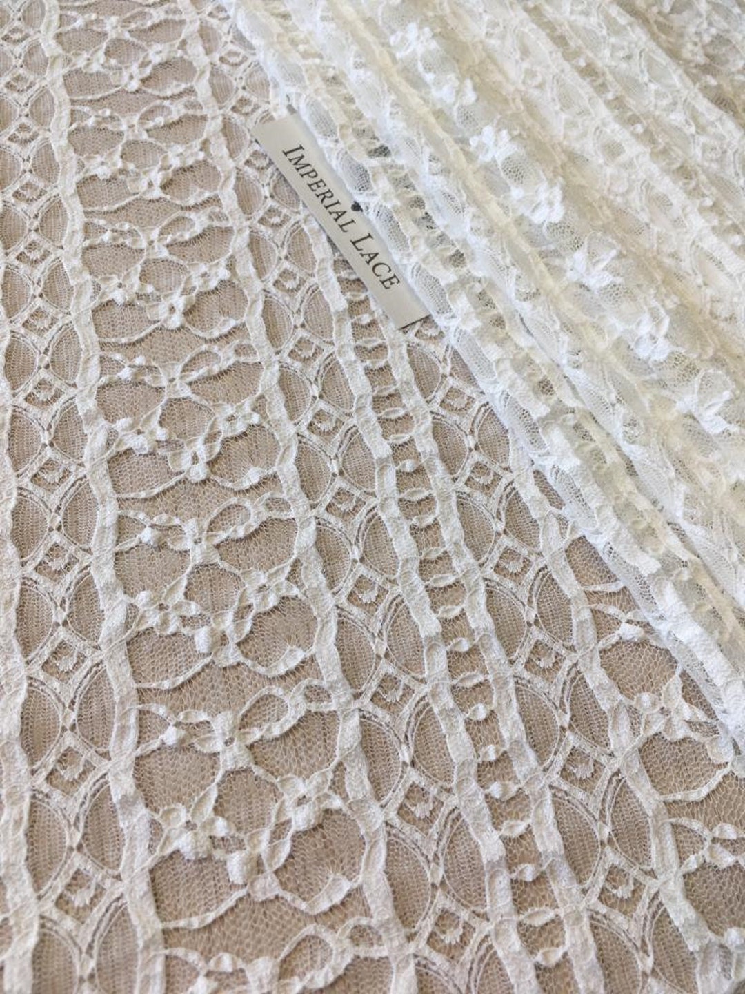 Elastic Ivory Lace Fabric Ivory Lace Chantilly Lace French - Etsy