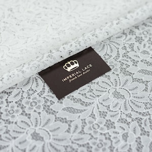Off white lace fabric, Floral lace fabric, French lace, Alencon lace fabric, Scalloped lace fabric, Bridal lace fabric, Wedding lace B00510