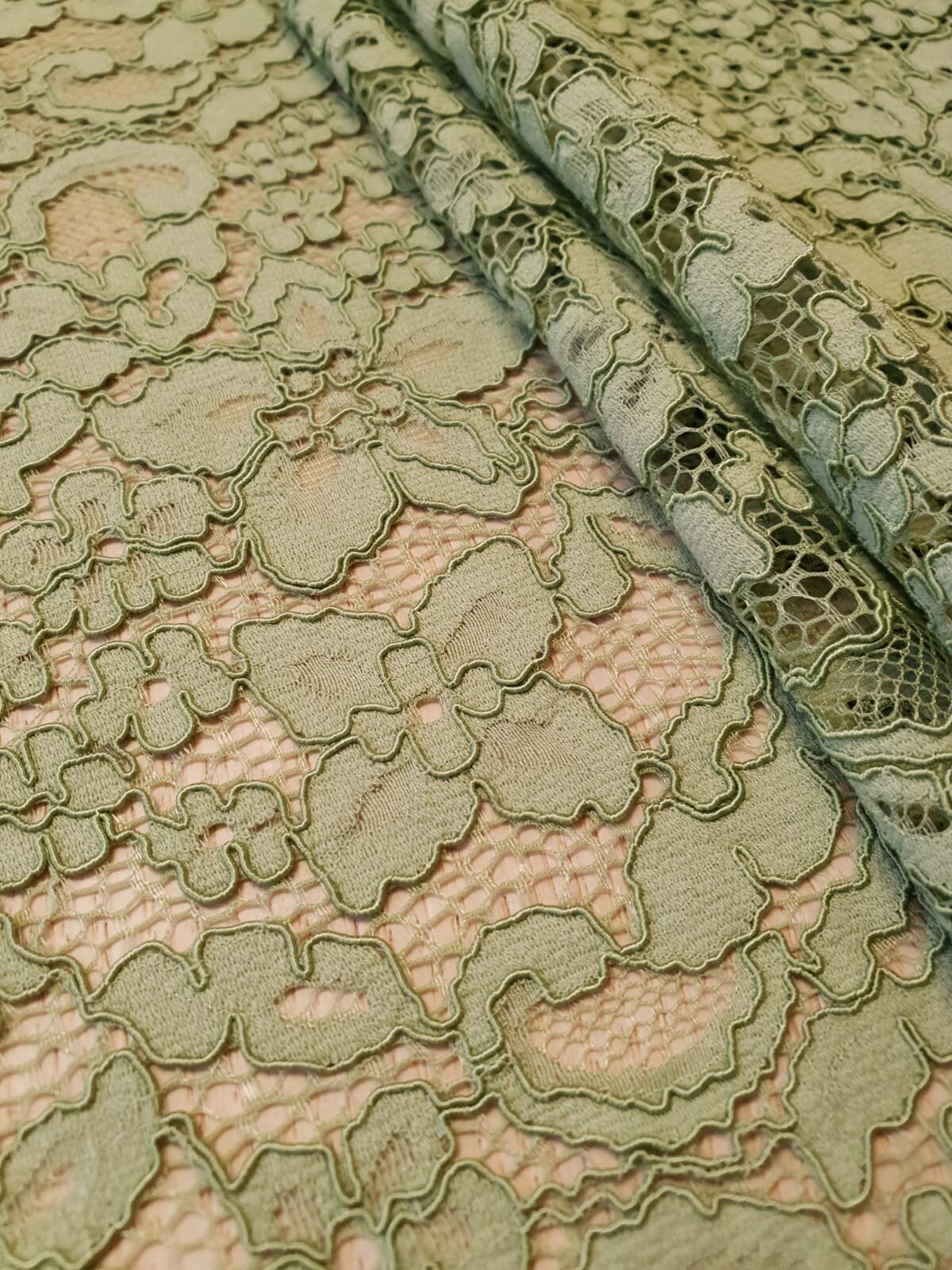 Green Lace Fabric French Lace Green Lace Wedding Lace Bridal Etsy