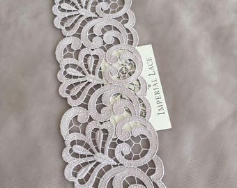 Cappuccino Macrame Lace Trim, French Couture Bridal Lace, 9cm