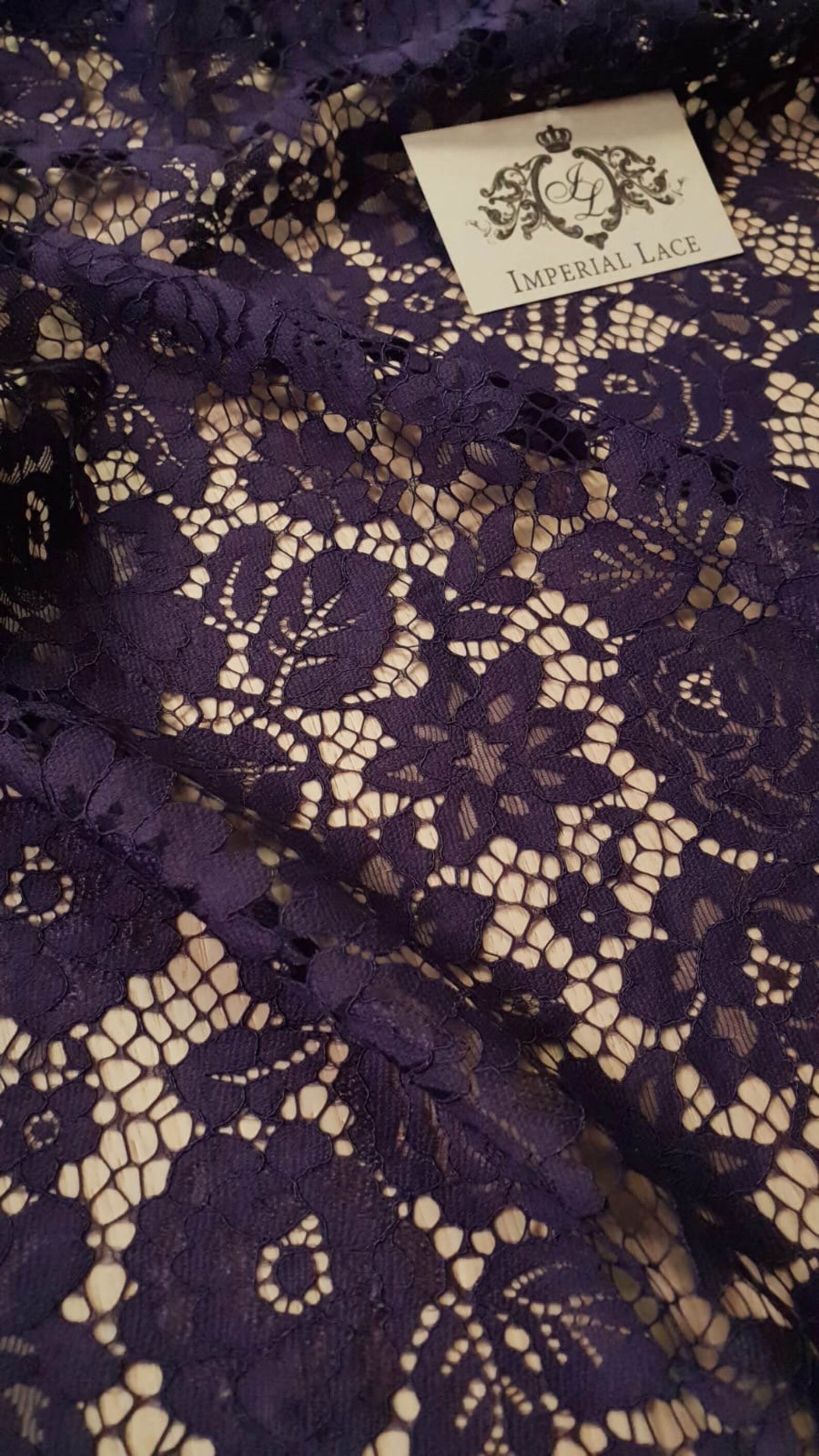 Tessuto Di Pizzo Ricamato Con Paillettes Blu Reale - Ritaglio Per Cucito, Scrapbooking E Artigianato Artistico Fai Da Te - 4