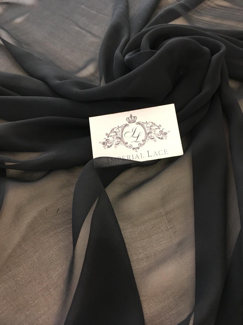 chiffon fabric black