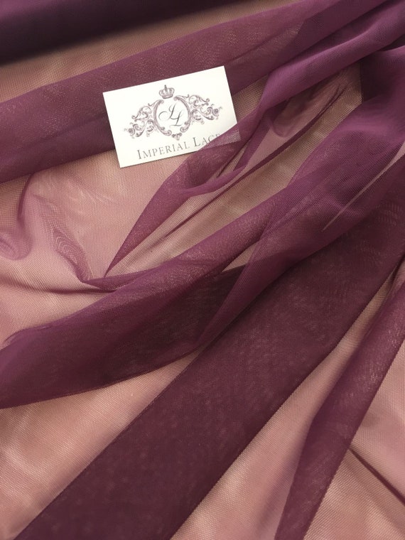 Lingerie net Lilac tulle fabric T00208 Lilac elastic tulle fabric Elastic net fabric Lilac tulle Lingerie net fabric