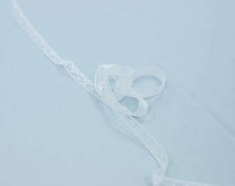 Off White Chantilly Lace Trim, Bridal Gown, Veil Lace, 0.51 inch