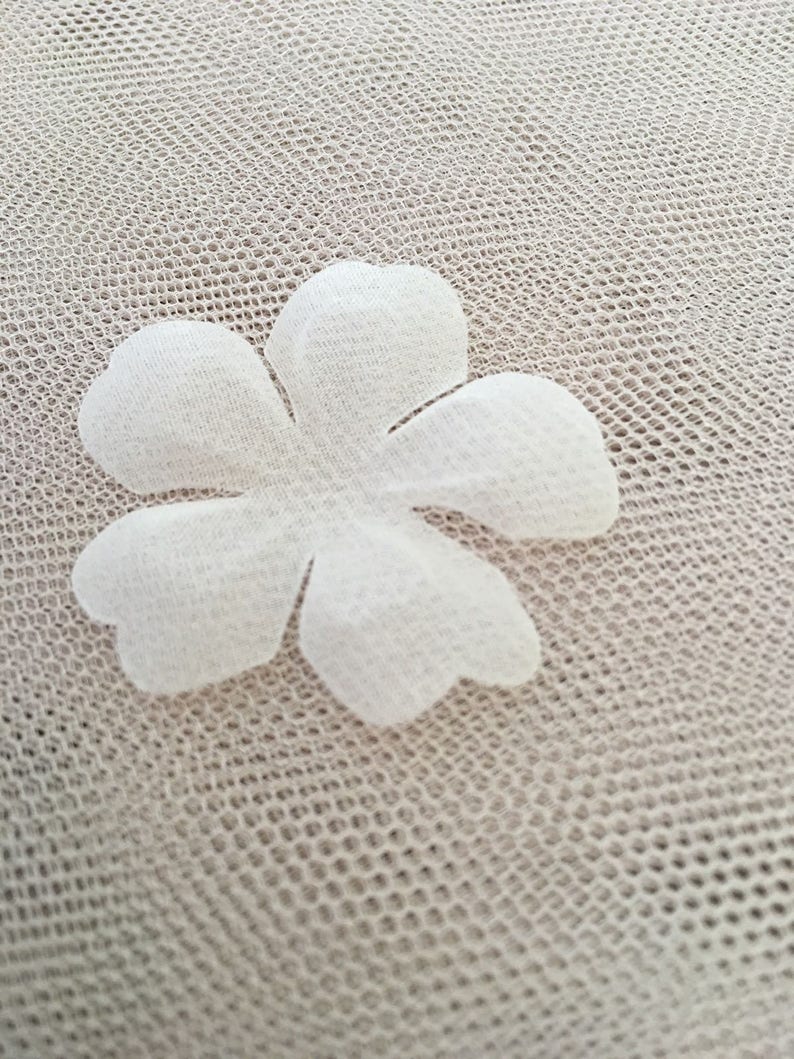 Ivory bridal fabric flowers, bridal fabric, flowers, hair pins, hair accessories, bridal accessories, wedding accessories P0038 image 2