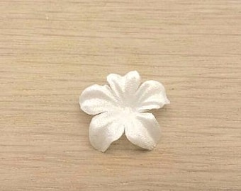 Ivory Bridal fabric flowers 3D petals 5pcs - embellishment for wedding dresses, veils, gloves, 3D flower appliqué  K2_1