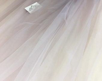 Brownish Grey Ombre Tulle Fabric, Wedding Veil Mesh