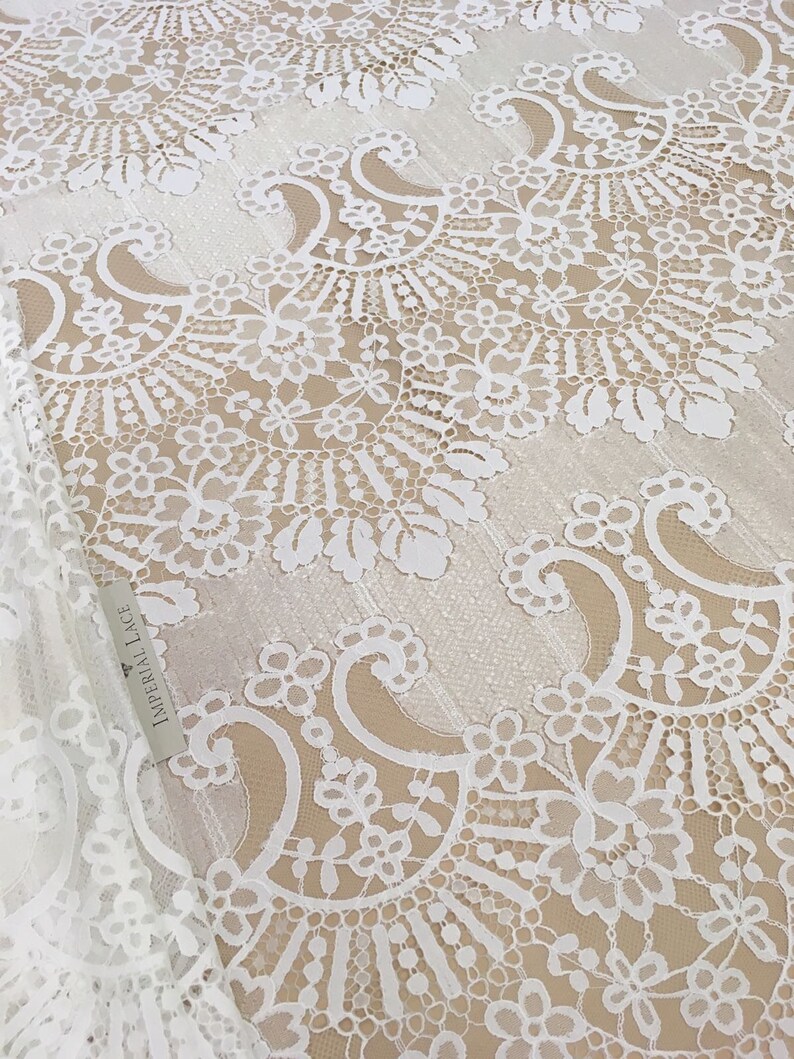 Ivory Lace Fabric Wedding Lace Bridal Lace Spanish Style Etsy