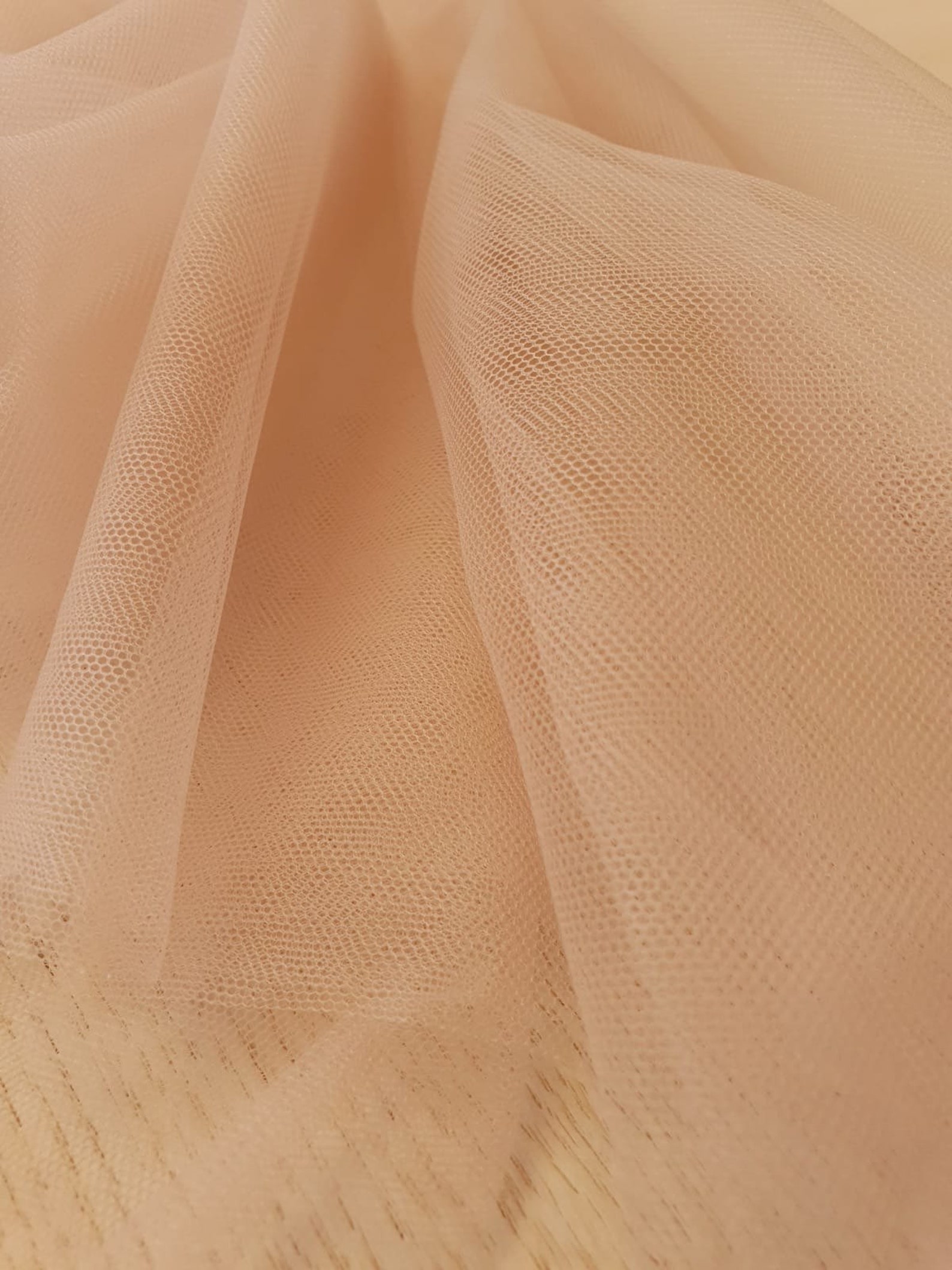 Nude tulle fabric Tulle fabric Couture tulle Skin color Etsy