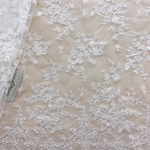 3D Lace beaded Ivory Lace French Lace Bridal Lace Wedding Etsy
