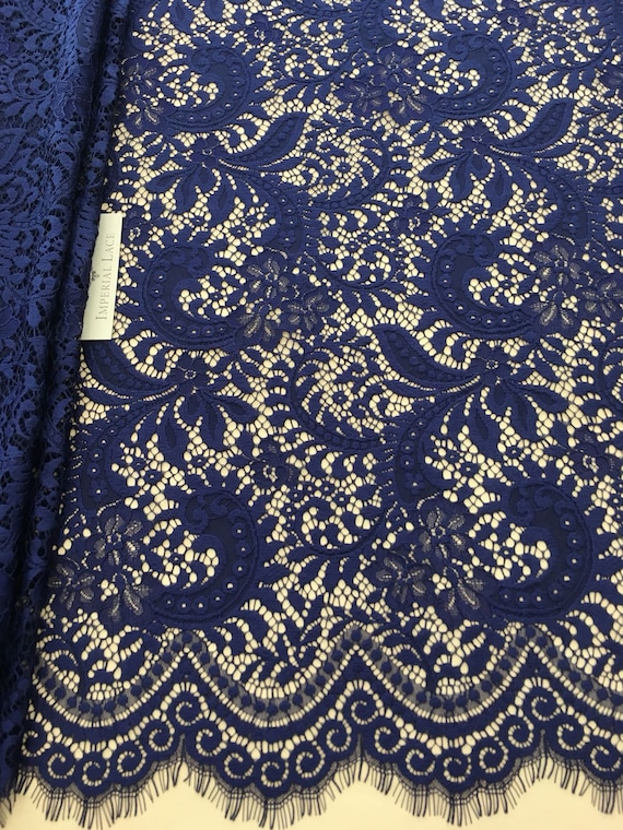 Navy blue lace fabric, French Lace, Alencon lace fabric, Wedding Lace, Bridal lace, Blue Lace, Veil lace, Lingerie Lace, K00341 Navy blue lace fabric, French Lace, Alencon lace fabric, Wedding Lace, Bridal lace, Blue Lace, Veil lace, Lingerie Lace, K00341