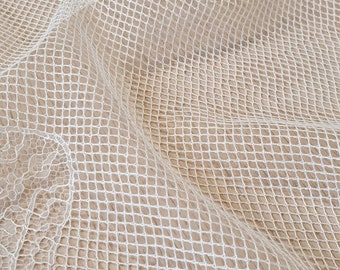 Ivory Lace Fabric, French Lace, Embroidered lace, Wedding Lace, Bridal lace, Veil lace, Lingerie Lace, Chantilly Lace, Spitzenstoff B00398