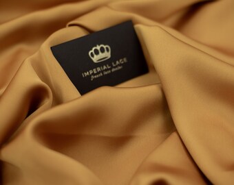 Mustard Satin Fabric, Polyester Lingerie, Dress Fabric