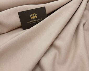 Brown Knitted Cotton Jersey Fabric, Sport Dance, Dressmaking by the Yard