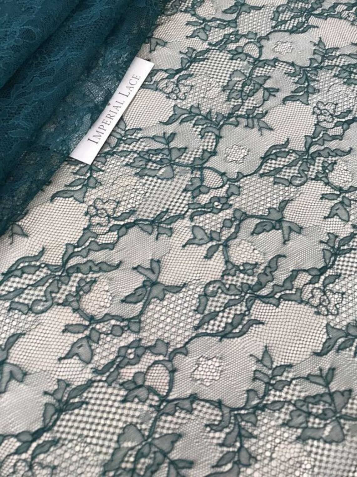 teal green lace