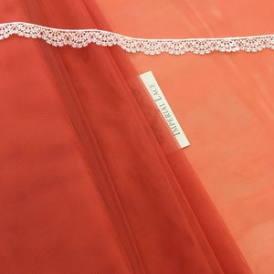 Orange tulle fabric, Orange Soft tulle fabric sell by the Meter, Premium soft tulle fabric, Orange tulle, Tulle fabric, Net fabric, T00060