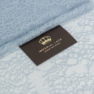 Blue lace Trimming, Chantilly Lace, French Lace, Wedding Lace, Scalloped lace Eyelash lace Floral Lace Lingerie Lace by the yard MK00537
