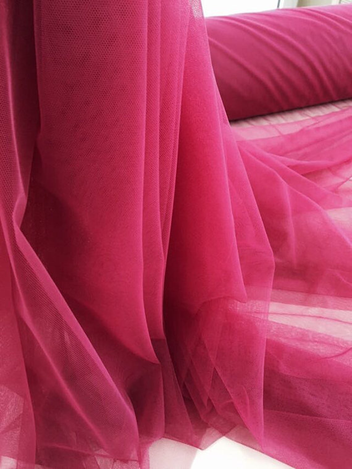 Raspberry Red Tulle Fabric, Lingerie Red Net, Red Net Fabric, Lingerie ...