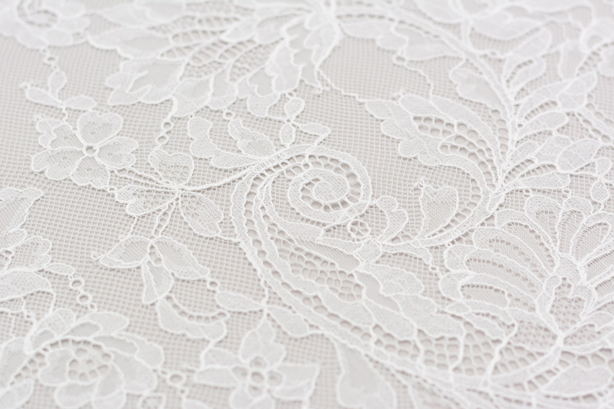 Offwhite Lace Fabric Chantilly Lace French Lace Wedding Etsy