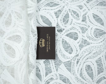 White French lace fabric, Alencon lace, Bridal Wedding dress lace fabric by the meter