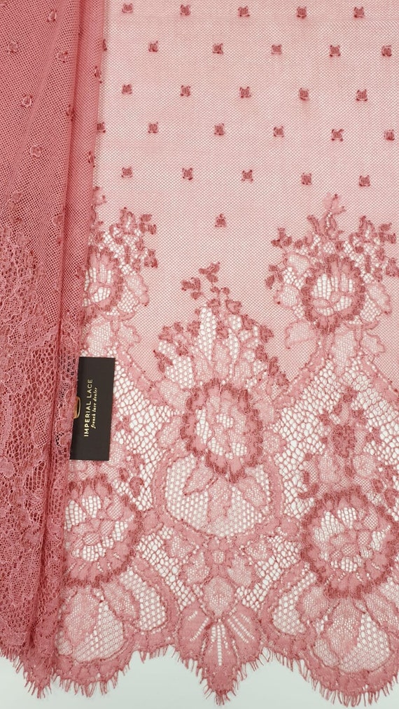 Lace clearance fabric pink