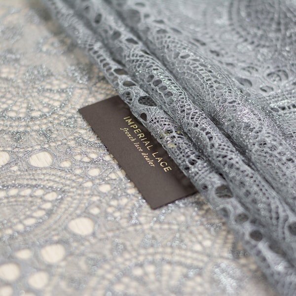 55 cm Gray lace fabric, Lace fabric, French Lace, Bridal gown, Wedding Lace, Lingerie Lace, Lace fabric, Grey lace fabric, Gray lace K01072