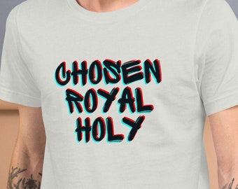 Boho Christian Tshirt Chosen Royal Holy Tshirt Trendy Christian Tshirt Bible Verse Shirt Religious Apparel Jesus Apparel Bible Base Clothing