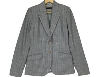 Alexander Mcqueen gestreepte blazerjas Wonen jas grijze kleur Maat Small