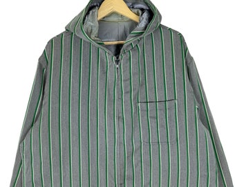 Vintage 90s Yohji Yamamoto Y's for Men Wool Striped Hoodie - Large