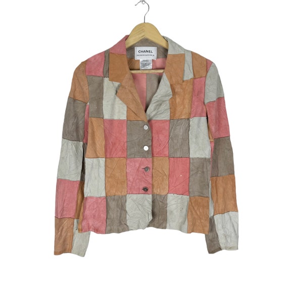 Chanel Identification AW2000 Jacket Patchwork Sue… - image 1