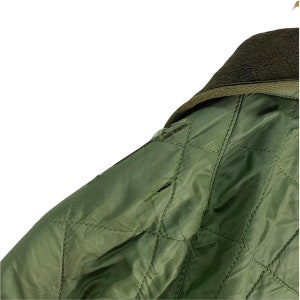BARBOUR Polar Quilts Guilted Jacket Zipper Down Winter Ski Hiking Fashion Style Green Colour Size Large image 6