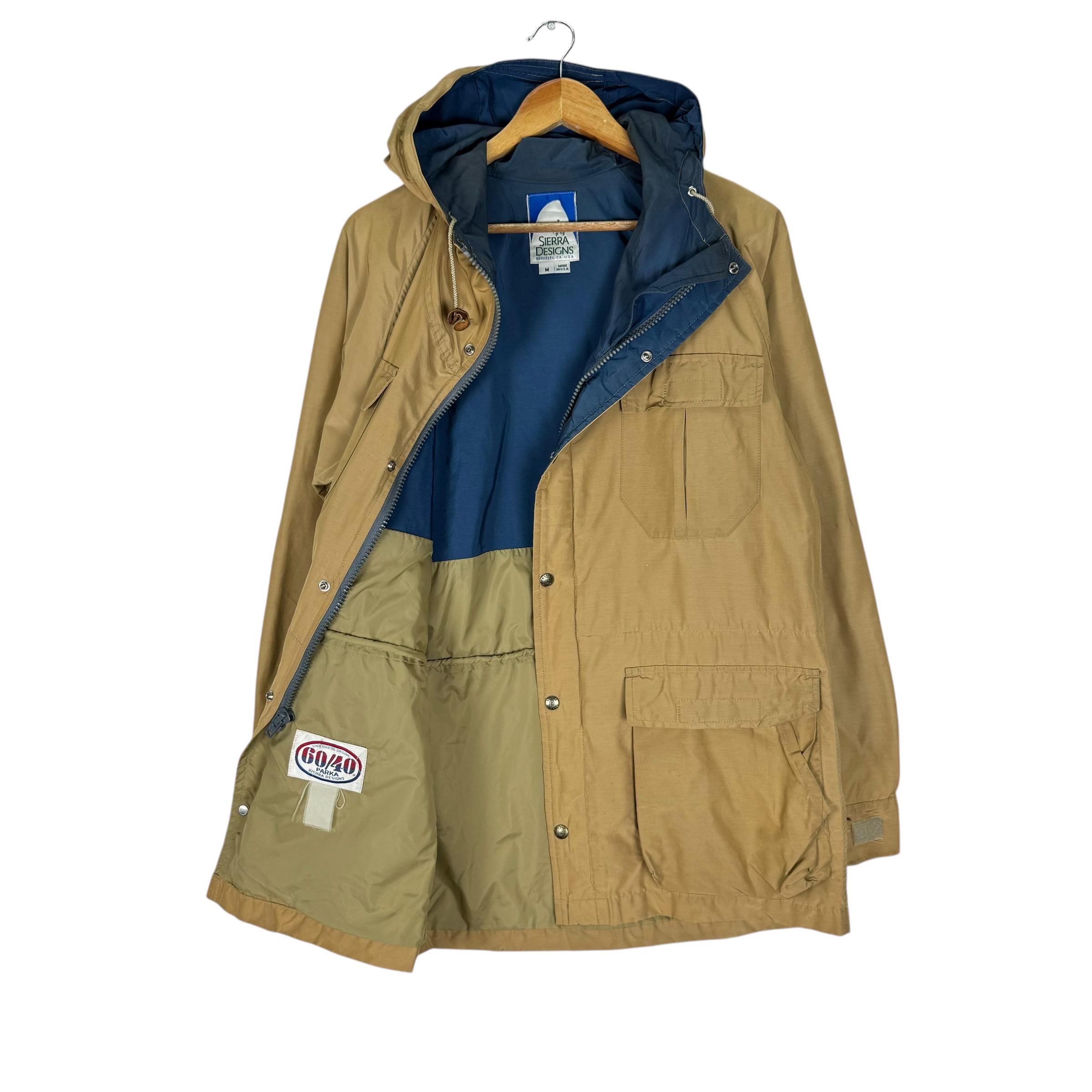 Vintage 90s Sierra Design 60/40 Brown Hoodie Parka - Size Medium 