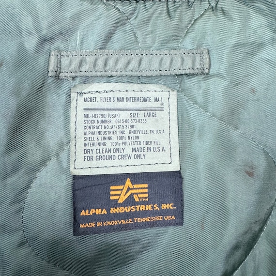 Vintage 70s ALPHA INDUSTRIES Patch Flight MA-1 Bomber Jacket