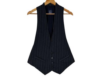 Chaleco vintage de rayas de Yohji Yamamoto Limi Feu de los años 90 - Talla S